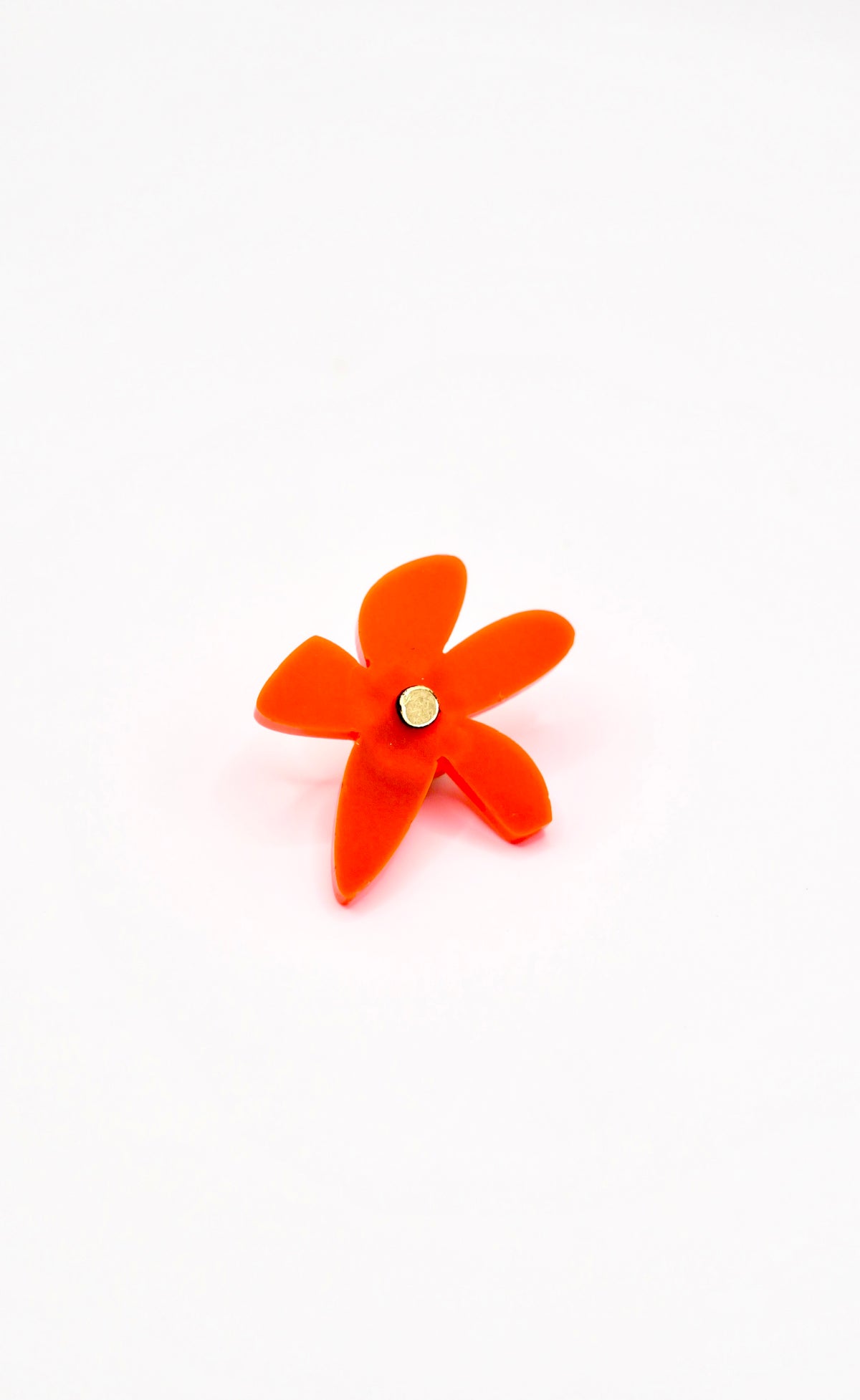 Pins Flores en plexiglass orange