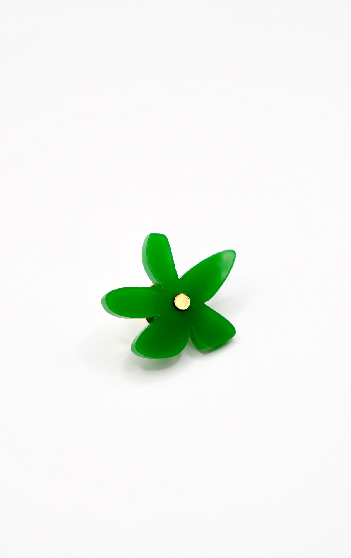 Pins Flores en plexiglass vert