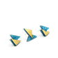 Boucles d’oreilles Mila bleu paillettes 