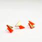 Boucle d’oreille puce Mila orange
