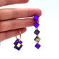 Boucles d’oreilles Saga violet paillettes