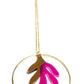 Sautoir artisanal en plexiglass rose 