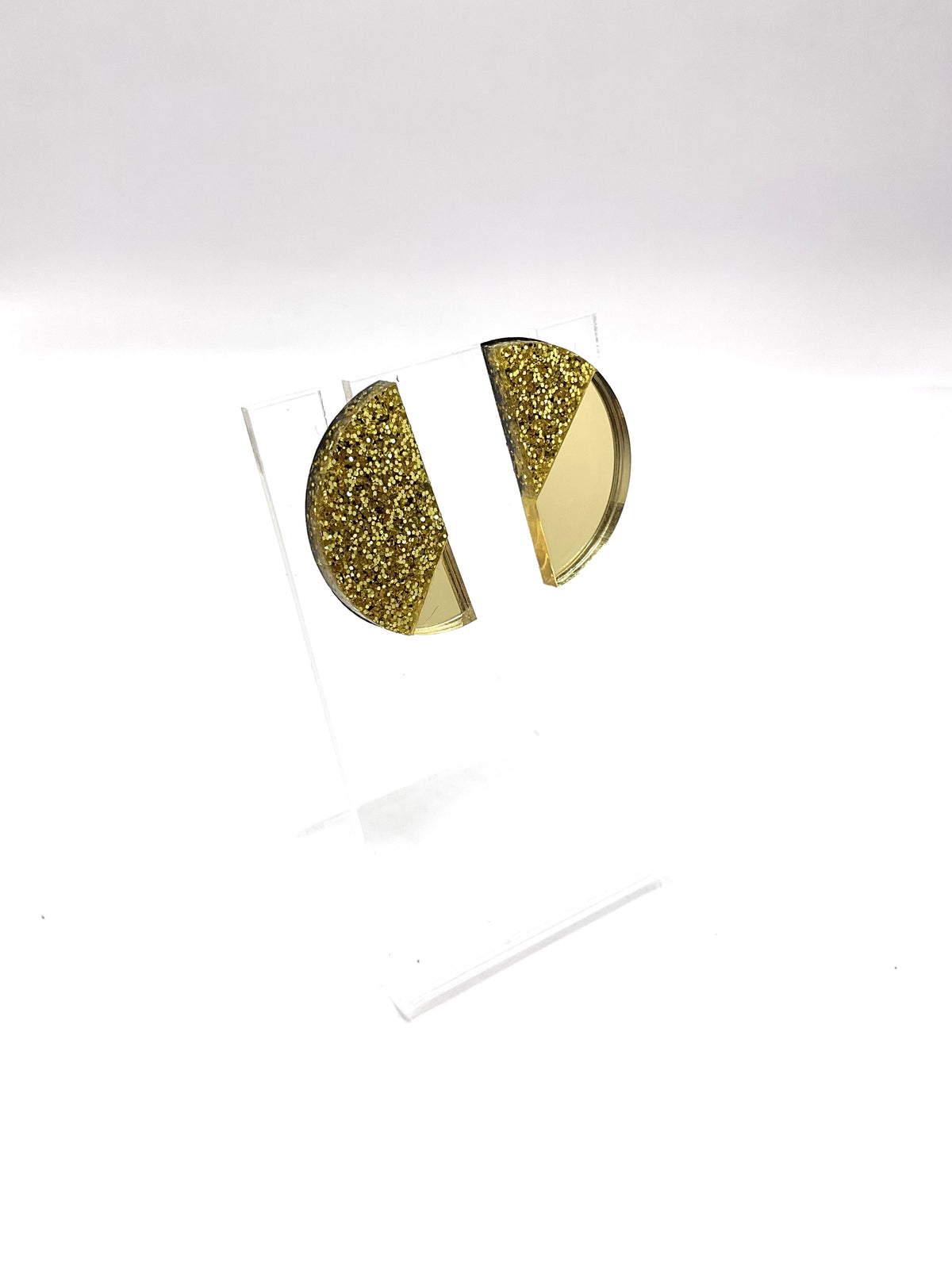 Boucles d’oreilles Sohalia doré paillettes 