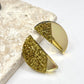 Boucles d’oreilles paillettes dorées asymétriques 