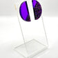 Boucles d’oreilles sohalia violet paillettes 