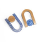 Boucles D’oreilles Una bleu paillettes 