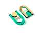 Boucles d’oreilles vert miroir 