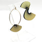 Boucles d’oreilles Lizzie, inspiration art deco, dorée 