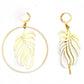 Boucles d’oreilles asymétrique Forêt, fabrication artisanale 