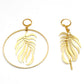 Boucles d’oreilles Forêt dorées, asymétriques 