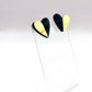 Boucles d'oreilles cœur LOVE étoilées en acrylique fabriquées en France