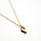 Détail du collier Carmen violet paillettes 
