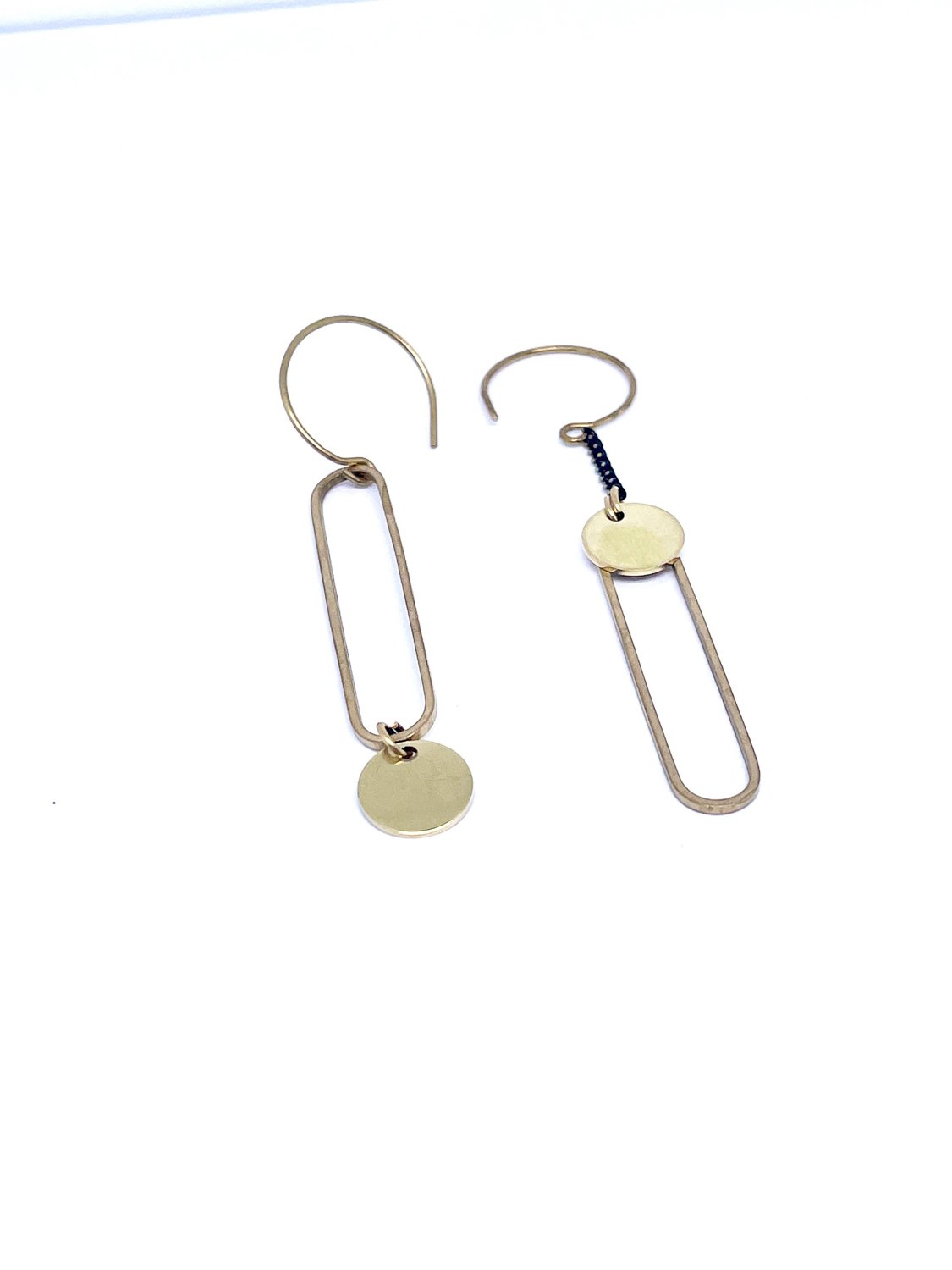Boucles d'oreilles Trombone en laiton doré