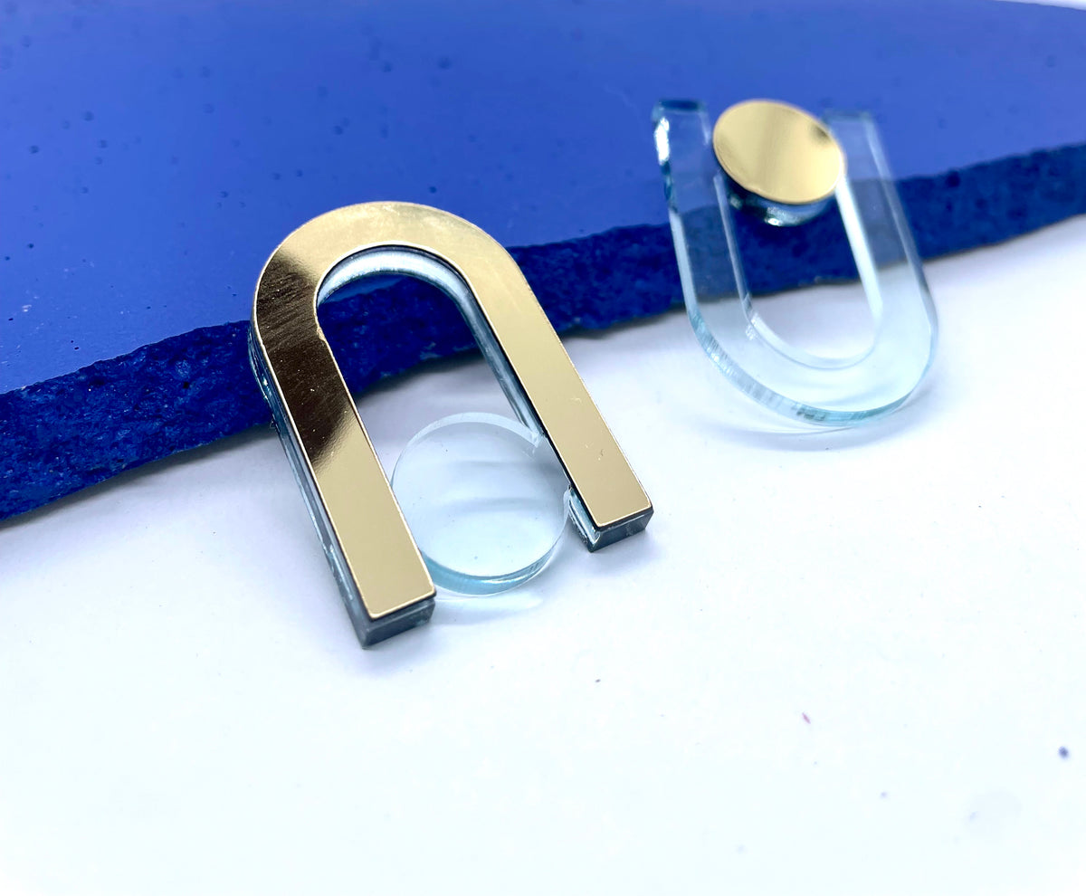 Boucles d’oreilles una transparentes 