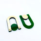 Boucles d’oreilles Una vertes